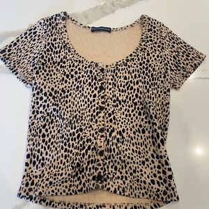 Cheetah print shirt from Brandy Melville one size